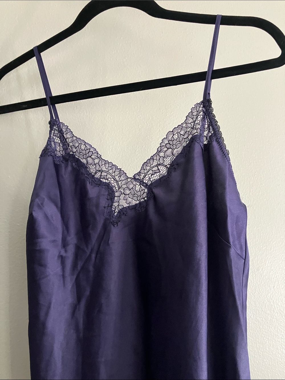Purple Lace-Trim Slip Dress Victorias Secret Large